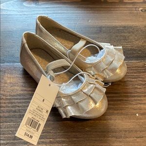 Cat and Jack Mabelle Gold Ballet Flats Sz 8